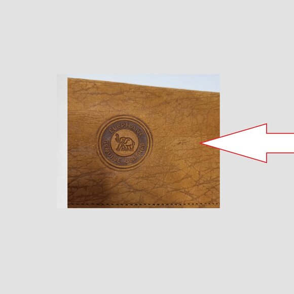 Elephant Genuine Leather Womens Wallet Credit Card Slots Zip Pocket item is Used - Picture 2 of 5